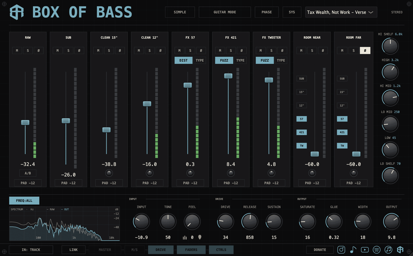 Box of Bass plugin interface