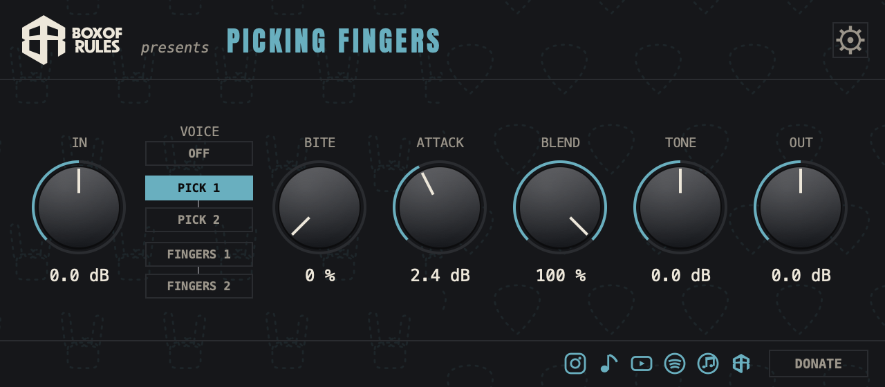 Picking Fingers plugin interface